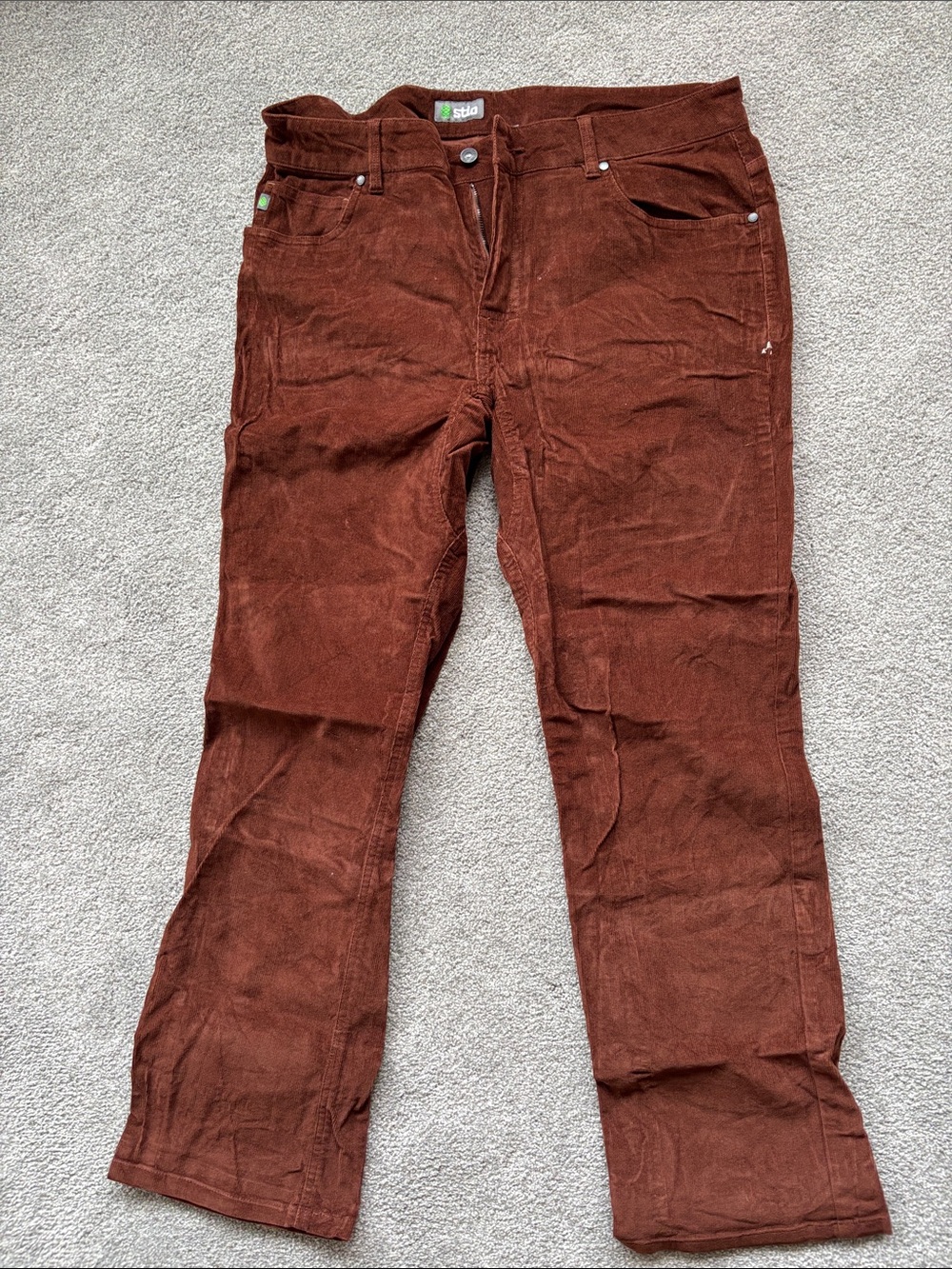 Stio Corduroy Straight-Leg Jeans in Brown, size 36s. Like new condition.